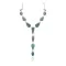 Elegant .925 Sterling Silver Certified Authentic Navajo Native American Natural Turquoise Necklace 35180