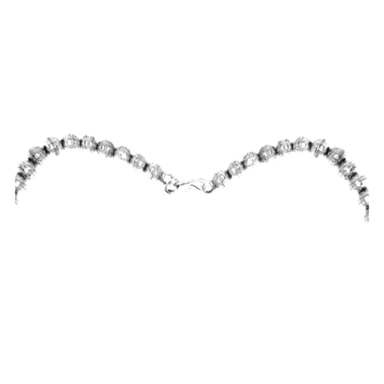 Elegant .925 Sterling Silver Certified Authentic Navajo Native American Natural Turquoise Necklace 35181