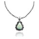 .925 Sterling Silver Certified Authentic Navajo Native American Natural Turquoise Necklace Pendant 35193