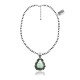 .925 Sterling Silver Certified Authentic Navajo Native American Natural Turquoise Necklace Pendant 35193
