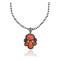 Squash Blossom .925 Sterling Silver Certified Authentic Navajo Native American Lapis Spiny Oyster Necklace 35200